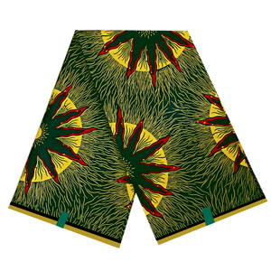 Usine de Gros Magnifique Véritable Tissu Africain Hollandais Coton Imprimé Wax Ankara Matière Imprimée Wax Réelle Pagnes - Product Image 5