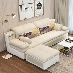 Canapé sectionnel trois places en tissu de style nordique moderne Ensemble complet simple pour la location d'un petit <span class=keywords><strong>appartement</strong></span> pour le salon moderne - Product Image 4