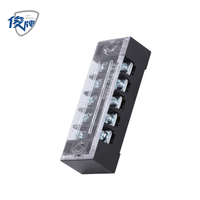 Bloc de bornes à vis double rangée en cuivre 5 pôles JUNPAI série TB TB1503 avec ressort en nylon, usage industriel, 15A ampères continus max.
