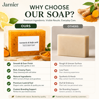 Savon naturel au curcuma et à l'acide kojique pour éclaircir la peau, éliminer les taches brunes, savon nettoyant pour le visage et le corps bio