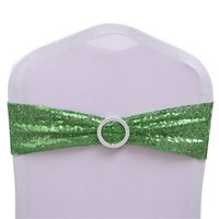 Ceinture de chaise romantique décorative, vente en gros, Spandex, à paillettes, extensible, pour fête de mariage, livraison gratuite