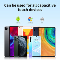 3 in 1 Stylus kalem Tablet dizüstü aktif kapasitif çizim yazma telefon kalem tükenmez kalem ile IP Android için