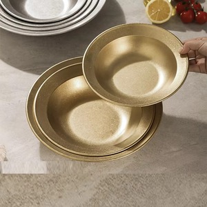 Piatti da Cena in Acciaio Inossidabile Ecologici, Piatto per Spaghetti in Stile Occidentale, Design Personalizzato Stile Ristorante Francese - Product Image 5