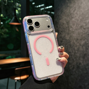 Coque de téléphone magnétique sans fil de luxe scintillante effet ciel étoilé pour <span class=keywords><strong>iPhone</strong></span> 17 16 15 14 <span class=keywords><strong>13</strong></span> 12 11 Pro Max Plus - Product Image 2