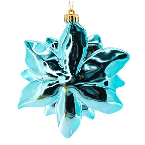 Ornements suspendus d'arbre de Noël en plastique personnalisés de haute qualité décoration festive en forme de fleur pour les fêtes bricolage ornement de Noël - Product Image 4
