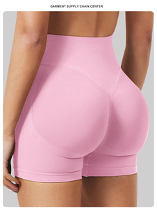 Pantalones <span class=keywords><strong>Cortos</strong></span> <span class=keywords><strong>de</strong></span> Yoga al Por Mayor para <span class=keywords><strong>Mujer</strong></span> sin Costuras para Levantamiento <span class=keywords><strong>de</strong></span> Cadera, Estilo Atlético <span class=keywords><strong>de</strong></span> Cintura Alta y Secado Rápido con Bolsillos - Product Image 2