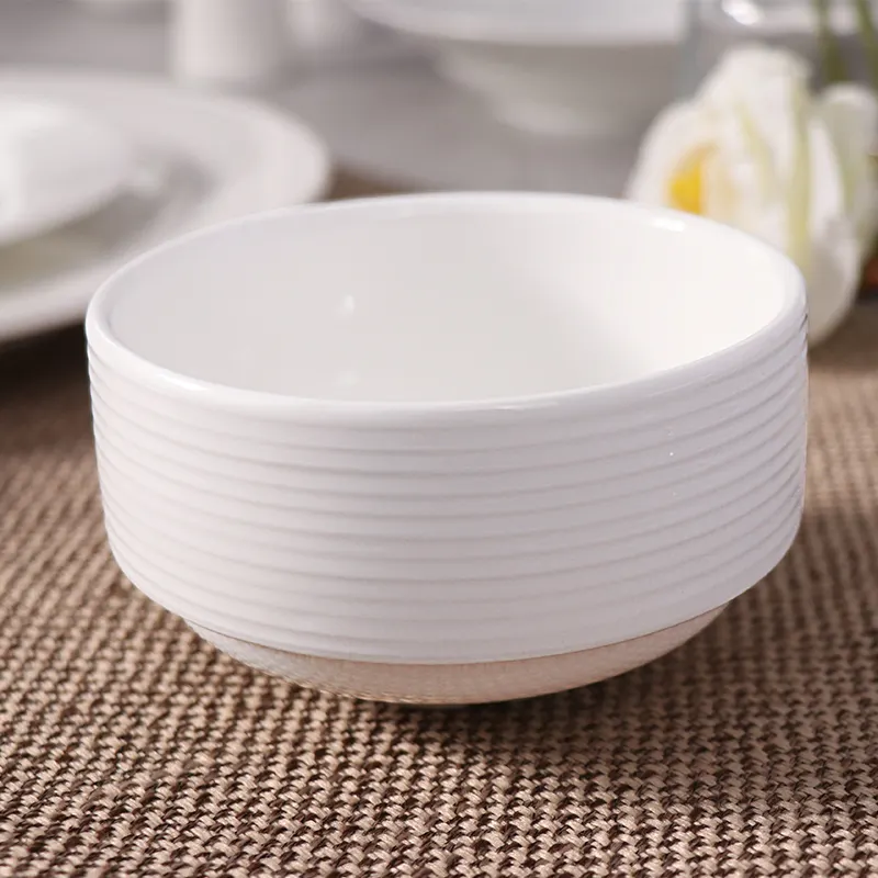 Conjunto de placas de cerâmica para jantar, conjunto de cerâmica branca com placas de porcelana para hotel chinaware