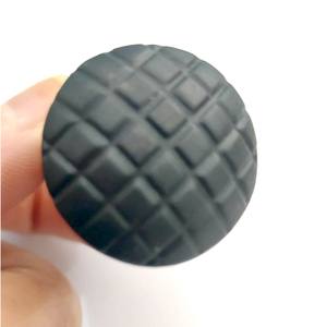 Accessoire de bâton de marche en plastique noir avec embout en caoutchouc antidérapant à tête convexe et couvre-pied en maille pour bâton de randonnée d'extérieur - Product Image 1