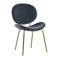 Meubles de salle à manger en gros, chaises de salle à manger modernes et luxueuses en velours rembourré avec pieds en métal doré