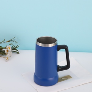 Chope à bière en acier inoxydable à double paroi de 24oz avec poignée Style brésilien de grande capacité pour les fêtes chaudes ou froides - Product Image 5