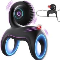 ASDOLL Silikon Mini Penisring Sexspielzeug mit Vibrierender Zunge Klitoris-Stimulator Wasserdicht IPX6 Sicher für Paare & Männer