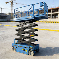 Plateforme de travail aérienne mobile à ciseaux hydrauliques en métal homologuée CE, 6 m, équipement de travail intérieur/extérieur