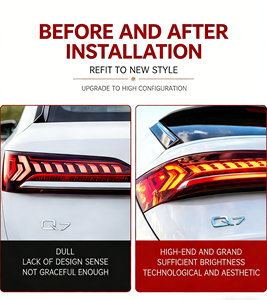 Lanterna Traseira Integrada com Lente Vermelha de Alta Luminosidade para Audi Q7 2021-2024, Luz de Freio Traseira Integrada - Product Image 3