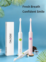 Brosse à dents électrique portable personnalisée, vibrante, à piles, étanche IPX7, à poils souples, brosse à dents unique à balayage complet