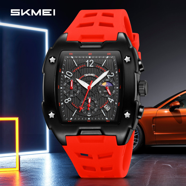 SKMEI 9345 Famous Brand Japanese Quartz Movement Wristwatch Rectangle Luminous Dial 30m Waterproof Quartz Watch