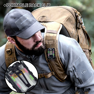 New Keychain <b>LED</b> <b>Flashlight</b> Outdoor Dual-Source Strong Mini Cap Clip Light Self-Defense Work Red Blue Warning Light - Product Image 3