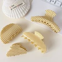 Nouvelle pince à cheveux coréenne élégante en acétate à pois, faite à la main, style rétro, 11 cm, pour femme, accessoire capillaire, cadeau