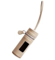 Porte-sacs à déjections canines en cuir haut de gamme personnalisé - Distributeur de sacs à déjections portable avec cordon |   Accessoire de nettoyage pour animaux de compagnie de luxe