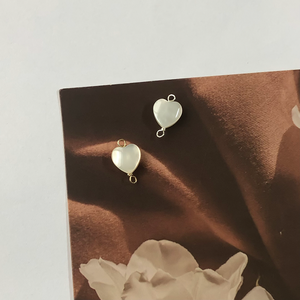 Conectores de carcasa Natural de alambre relleno de oro de 14K, dijes de alambre de plata S925 en forma de corazón/estrella/gato, anillos dobles para fabricación de joyas DIY - Product Image 3