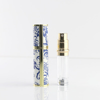 5ml PU Mini Portable Rechargeable Vaporisateur Marbrure En Aluminium Maquillage Bouteille D'eau Vide carafe bouteille de parfum