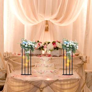 Soporte de Metal Rectangular LANJO para Flores de Boda con Globo de Cristal Colgante, Terrario y Portavelas - Product Image 2