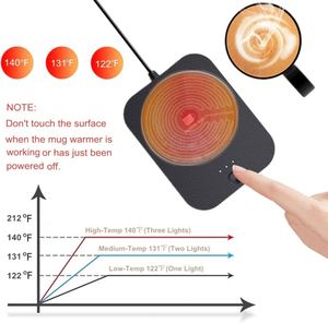 Hot Sale Touch <b>Usb</b> Smart Ceramics Mug Warmer <b>Heating</b> Pad Temperature Control Smart Coffee Cup Warmer With Custom Logo - Product Image 5