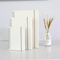 Cahiers d'étudiants minimalistes Offre Spéciale A4/A5/B5 livres de bobine de couverture transparente mate grille de ligne horizontale épaissie