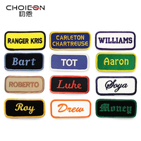 Écusson avec Nom Personnalisé Logo Crochet et Boucle/Velcros Brodé Insigne Tactique Écussons Moraux Broderie Personnalisée