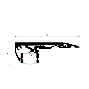 Estrusione di alluminio a led con profilo di nosing delle scale, canale di profilo delle piastrelle - Product Image 2