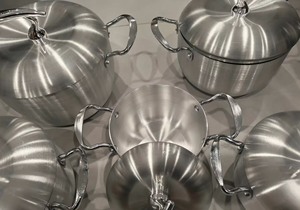 Ensemble de casseroles en aluminium pur de qualité supérieure, forme sphérique, 16/18/20/22/24 cm, 10 pièces, ustensiles de cuisine empilables pour la cuisine quotidienne - Product Image 4