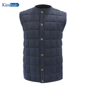 Top Quality Korea Style New Design <strong>Men's</strong> Navy <strong>Knitted</strong> Vest Padded <strong>Waistcoat</strong> Warmer Gilet Could Custom - Product Image 1
