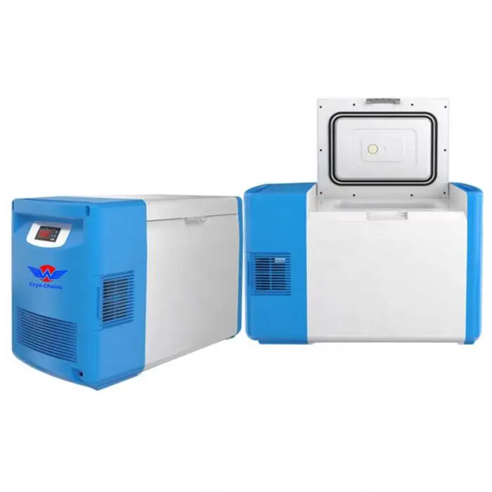 -80 Grad 25 Liter tragbarer Solarkühlschrank mit ultraniedriger Temperatur tragbar medizinischer Kühlschrank für Plasma-Biomaterialien