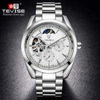 Fabricant de montres personnalisées TEVISE OEM, montre mécanique automatique de luxe pour homme, montre homme