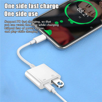 Adaptor OTG Tipe C/8pin PD QC3.0 Konverter Kabel Pengisi Daya Cepat Adaptor Tipe C ke USB untuk Xiaomi 10 Huawei