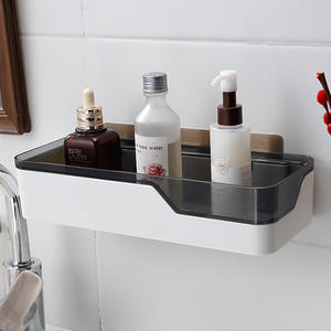 CF BS61 2 niveaux Design moderne mural ABS caddie de douche étagère en plastique amical ensemble d'accessoires de salle de bain organisateur de salle de bain - Product Image 4