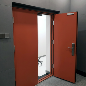 Porta Acustica Y-H in Acciaio Ecologico Rosso Mattone, Insonorizzata 35dB, Spessore 10cm, Doppia Guarnizione, per Interni/Esterni, Direttamente dalla Fabbrica - Product Image 1