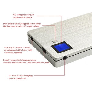 5V 9V 12V 15V 16V 16.5V 17V 18V 19V 19.5V 20V 24V 5A 20000mAh 40000mAh DC đầu ra Powerbank Pin máy tính xách tay năng lượng mặt trời ngân hàng điện - Product Image 4