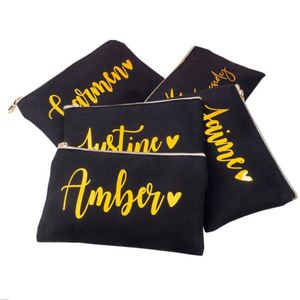 Custom Portable <b>Make</b> <b>up</b> <b>Bags</b> Eco Natural Cotton Cosmetic Sublimation Canvas Jewelry Pouch With Zipper - Product Image 6