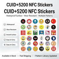 Adesivo RFID Personalizzato Ultra Sottile da 35mm con Doppio Chip CUID 5200 5577 IC ID Due in Uno, Tag Riscrivibile per Smartphone