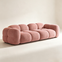Canapé modulaire en tissu moelleux, canapé moderne et confortable pour petit appartement et salon