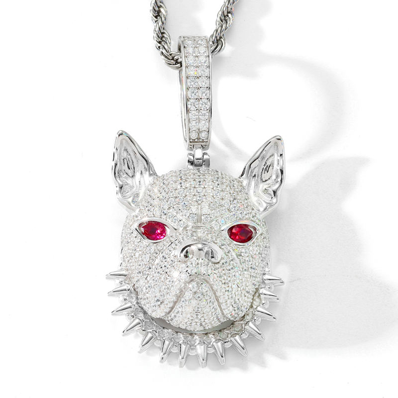 Or blanc-Moissanite blanche CZ rouge