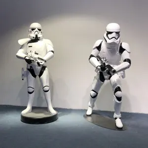 Statue de Stormtrooper en résine, Sculpture de Stormtrooper en fibre de verre, taille réelle, personnalisée, pour la décoration intérieure de la maison