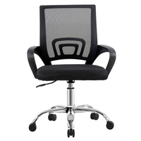 Chaise de bureau ergonomique pivotante et réglable rose, design moderne en maille bleue, idéale pour la maison et le bureau, vente en gros à prix abordable
