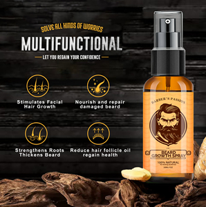 Huile de barbe pour hommes crème à raser adoucissante ensemble de soins de la barbe réparation des pointes fourchues - Product Image 6