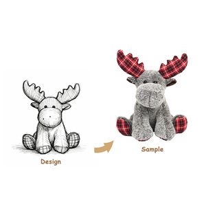 Giáng Sinh Trang Trí Moose <span class=keywords><strong>Plush</strong></span> Nhồi Bông Đồ Chơi Cho Lễ Hội Dịp Quà Tặng - Product Image 1