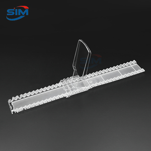 Diviseur en plastique transparent de poussoir d'étagère de supermarché pour la nourriture automatique poussant le dispositif manuel d'entreposage - Product Image 1