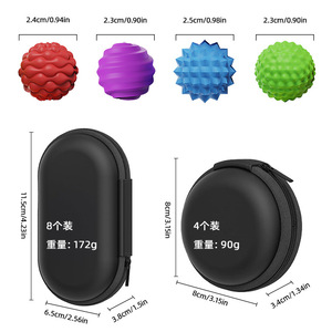 Neutral Sensory Magnetic Balls Silicone Multi Textured Portable <b>Fidget</b> Toy For Stress Relief And Education - Product Image 5