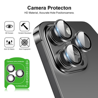 Installation facile Caméra de protection d'objectif doré 2025 pour iPhone 15 16 16e 17 Pro Max Air Plus avec kit d'installation