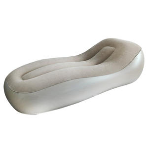 Sofá inflable portátil ligero, cojín de aire Flocado de PVC individual para playa al aire libre, Camping, saco de dormir Perezoso - Product Image 1