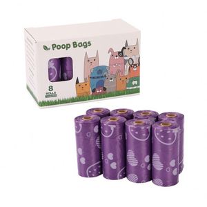 Sacs à déjections canines compostables écologiques et étanches pour exposition - 8 rouleaux - Product Image 1